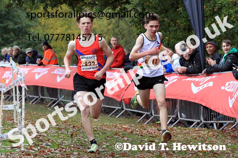 Boys Under-15s, 2022 National Cross Country Relays, Berry Hill Park, Mansfield.  Photo: David T. Hewitson/Sports for All Pics